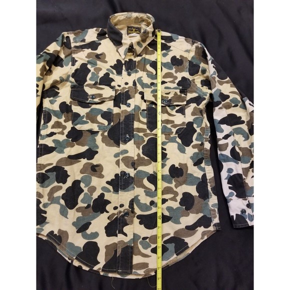 Vtg Deerskin Melton Flannel Hunting Shirt Men’s M Brown Camo 100% Cotton USA - Picture 7 of 9